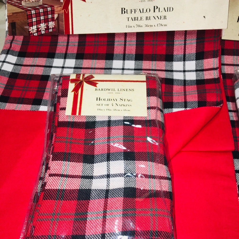 Buffalo Check Plaid tablerunner set